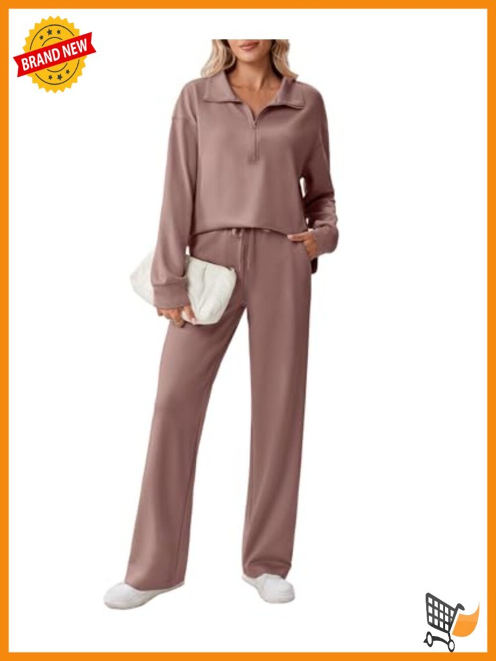 2 Piece Half Zip Sweatsuit Set Active Tracksuit Lounge